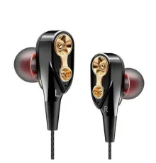 Навушники TOPK з мікрофоном HiFi стерео 3,5 мм чорні (TK-CK8-BL)