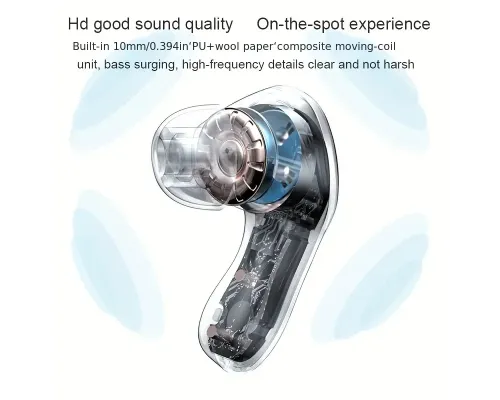 Бездротові bluetooth-навушники Сині TWS із зарядним кейсом Ultrapods Pro V5.3