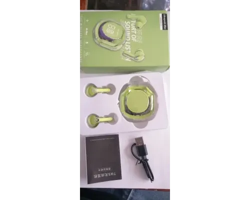 Бездротові вакуумні Bluetooth-навушники Зелені СТЕРЕО гарнітура TWS Ultrapods Pro