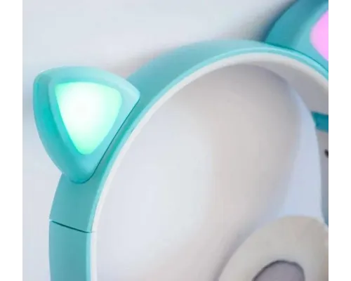 Бездротові навушники "Кошичі вушка" CatEar ST77M з підсвіткою RGB Bluetooth MP3 плеєр Blue Бездротові навушники "Кошичі вушка" CatEar ST77M з підсвіткою RGB Bluetooth MP3 плеєр Blue