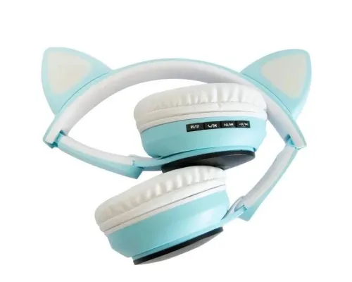 Бездротові навушники "Кошичі вушка" CatEar ST77M з підсвіткою RGB Bluetooth MP3 плеєр Blue Бездротові навушники "Кошичі вушка" CatEar ST77M з підсвіткою RGB Bluetooth MP3 плеєр Blue