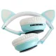 Бездротові навушники "Кошичі вушка" CatEar ST77M з підсвіткою RGB Bluetooth MP3 плеєр Blue