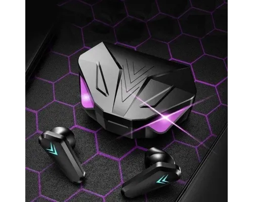 Ігрові геймерські бездротові навушники Bluetooth TWS X15 стереогарнітура з мікрофоном зарядним кейсом