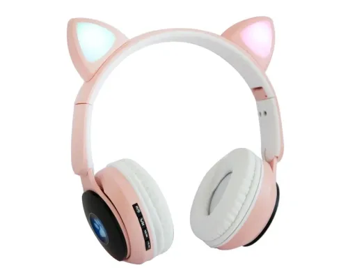 Дитячі навушники без дротів "Wireless earphone ST77M" Рожеві, bluetooth навушники з котячими вушками Дитячі навушники без дротів "Wireless earphone ST77M" Рожеві, bluetooth навушники з котячими вушками
