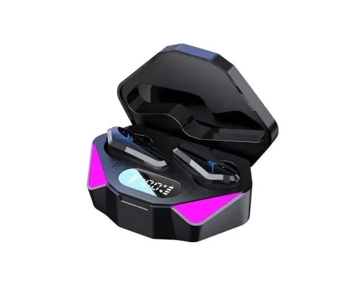 Ігрові геймерські бездротові навушники Bluetooth TWS X15 стереогарнітура з мікрофоном зарядним кейсом