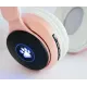 Дитячі навушники без дротів "Wireless earphone ST77M" Рожеві, bluetooth навушники з котячими вушками