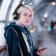 Бездротові дитячі Bluetooth-навушники з вушками та підсвіткою Cat-23M Чорний