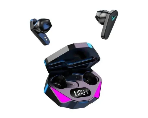 Ігрові геймерські бездротові навушники Bluetooth TWS X15 стереогарнітура з мікрофоном зарядним кейсом