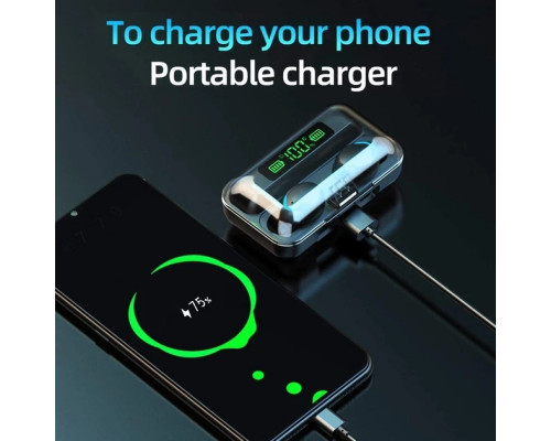 Бездротові сенсорні навушники з вбудованим Power Bank TWS F9-5
