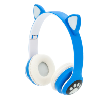 Бездротові навушники Bluetooth Cat Ear VZV-28M Led, Blue