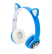 Бездротові навушники Bluetooth Cat Ear VZV-28M Led, Blue