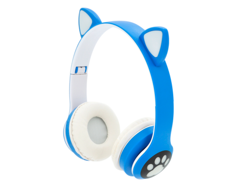Бездротові навушники Bluetooth Cat Ear VZV-28M Led, Blue