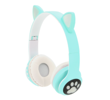 Бездротові навушники Bluetooth Cat Ear VZV-23M Led, Green