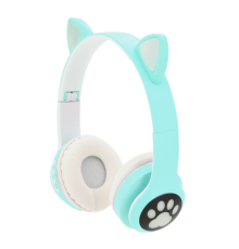 Бездротові навушники Bluetooth Cat Ear VZV-23M Led, Green