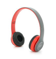 Бездротові навушники Bluetooth P47 Led, Red/Silver