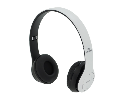Бездротові навушники Bluetooth P47 Led, Black/White