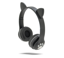 Бездротові Bluetooth навушники Cat Ear VZV-23M Led, Black
