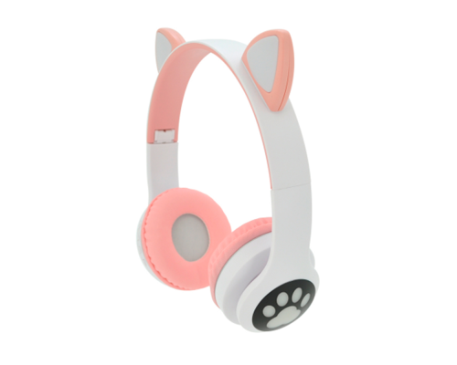 Бездротові навушники Bluetooth Cat Ear YR-28 Led, Pink Бездротові навушники Bluetooth Cat Ear YR-28 Led, Pink