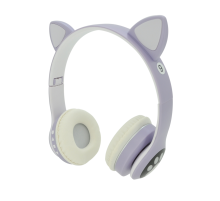 Бездротові навушники Bluetooth Cat Ear VZV-23M Led, Purple