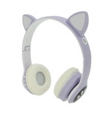 Бездротові навушники Bluetooth Cat Ear VZV-23M Led, Purple