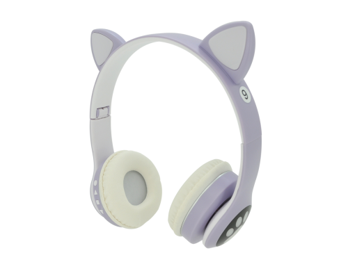 Бездротові навушники Bluetooth Cat Ear VZV-23M Led, Purple