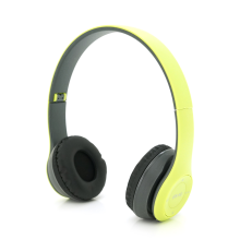Бездротові навушники Bluetooth P47 Led, Green/Silver