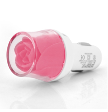 АЗУ NOKOKO Flower, 12V-USB, 5-5.5V, 2*USB, 10W, 2,1А, Pink, Пакет Q50