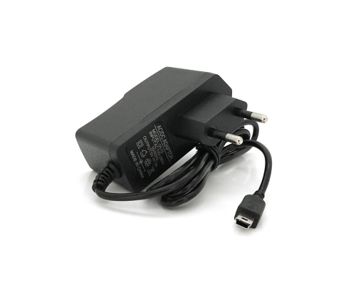 Зарядний пристрій Merlion 220V-mini USB, 5V 1A Black, Box