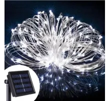 LED-гірлянда новорічна з лоничкою панеллю 100 LED 11 м колір Тепло-білий SF-13