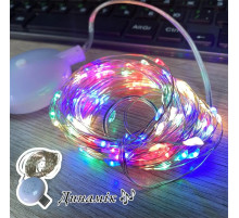 Гірлянда дріт музичний прозорий дріт USB RGB різнобарвний SF-4