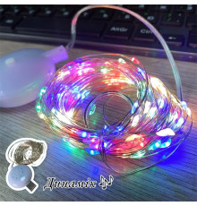 Гірлянда дріт музичний прозорий дріт USB RGB різнобарвний SF-4