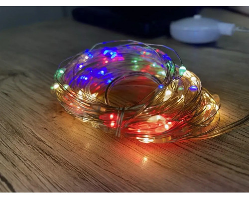 Гірлянда дріт музичний прозорий дріт USB RGB різнобарвний SF-4