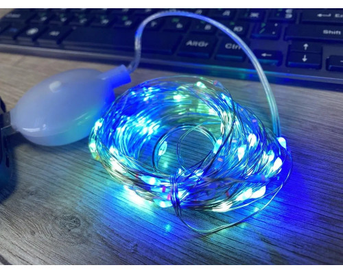 Гірлянда дріт музичний прозорий дріт USB RGB різнобарвний SF-4