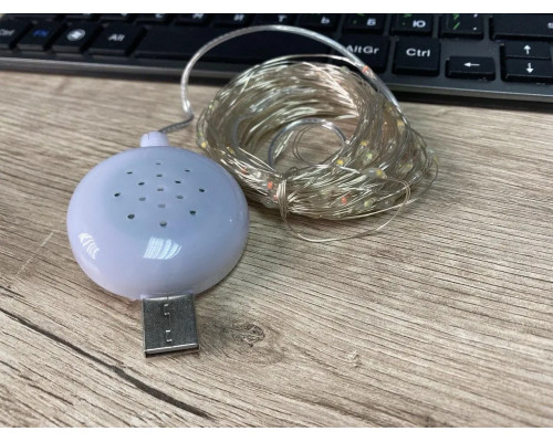 Гірлянда дріт музичний прозорий дріт USB RGB різнобарвний SF-4