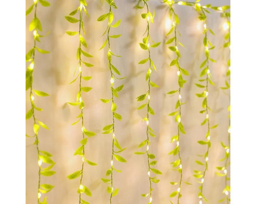 Гірлянда 200 Led зелена верба теплий білий SF-56 Гірлянда 200 Led зелена верба теплий білий SF-56