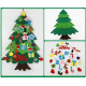 Дитяча Різдвяна ялинка з фетру Без іграшок Chrismas Free ялинка на стіну 95x70 см
