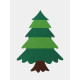 Дитяча Різдвяна ялинка з фетру Без іграшок Chrismas Free ялинка на стіну 95x70 см