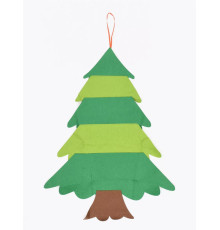 Детская Рождественская елочка из фетра Без игрушек Chrismas Free елочка на стену 95x70 см