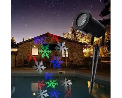 Вуличний лазерний проєктор із малюнками Festival Projection Lamp 12 pictures star shower Вуличний лазерний проєктор із малюнками Festival Projection Lamp 12 pictures star shower