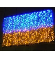 Гірлянда штора Прапор України 2*2 м 160 LED DL жовто-синя Прапор України