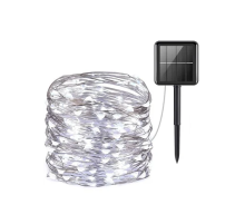 Гірлянда на сонячній батареї 11 м 100LED білий знF-12-білий