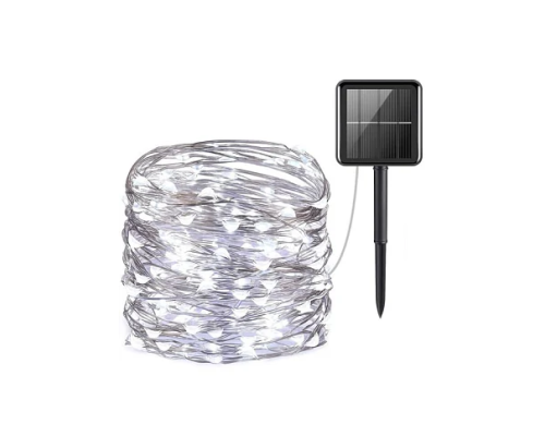 Гірлянда на сонячній батареї 11 м 100LED білий знF-12-білий