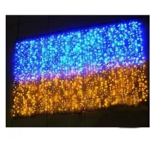 Патріотична гірлянда штора Прапор України 3х2м 160 LED