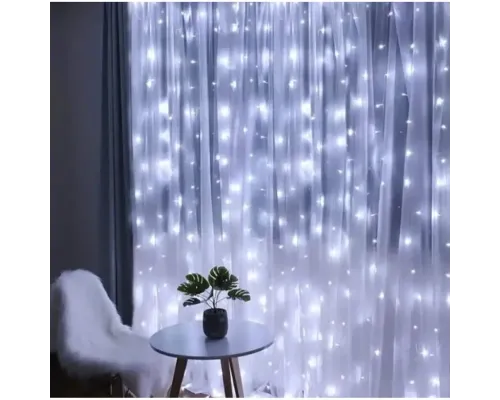 Гірлянда водоспад 320 LED (RD7154) 3х2м із заглушкою (10х32) Білий (холодний Гірлянда водоспад 320 LED (RD7154) 3х2м із заглушкою (10х32) Білий (холодний