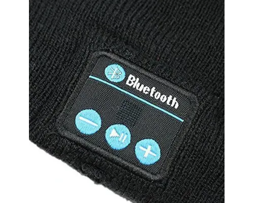 Шапка со встроенной bluetooth гарнитурой наушники-гарнитура чёрная