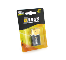 Батарейка лужна Orbus 9V/6LR61, крона, 1 штука у блістері ціна за блістер