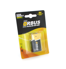 Батарейка лужна Orbus 9V/6LR61, крона, 1 штука у блістері ціна за блістер