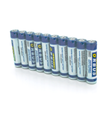 Батарейка сольова Orbus Zinc Carbon 1.5V AAA/LR03, 10 штуки shrink