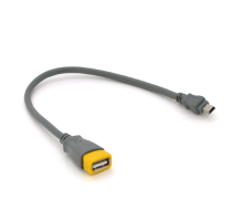 Кабель USB 2.0 AF/Mini-B OTG, 0.3m, сірий, Q300