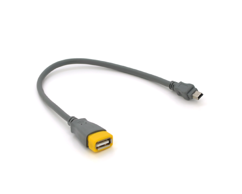 Кабель USB 2.0 AF/Mini-B OTG, 0.3m, сірий, Q300
